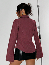 Striped Waisted Casual Shirt